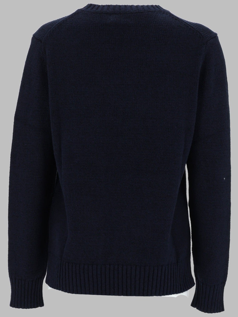 Polo Ralph Lauren Women's Maglia Bear in Cotone Lino Blue