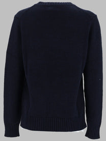 Polo Ralph Lauren Women's Maglia Bear in Cotone Lino Blue
