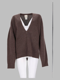 Alysi Women's Maglia Chunky Con Scollo Brown