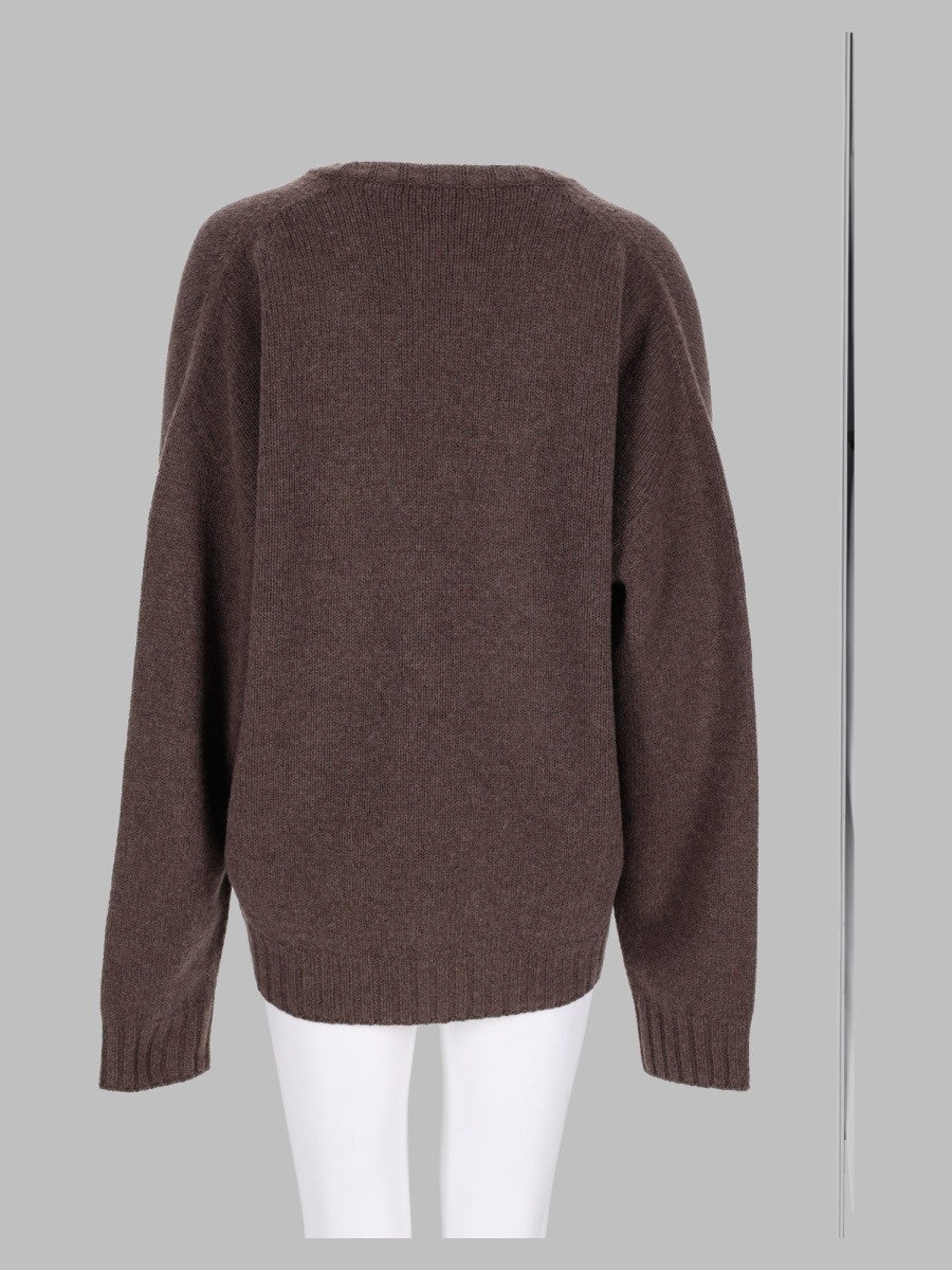 Alysi Women's Maglia Chunky Con Scollo Brown