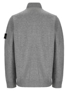 Stone Island Men's Sweater with Buttons Patch Grey, view 2