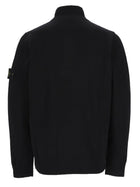 Stone Island Men's Sweater with Buttons Patch Black, view 2