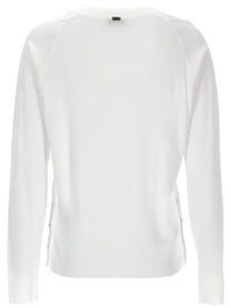 Herno Women's Sweater with Buttons Laterali White, view 3