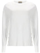 Herno Women's Sweater with Buttons Laterali White