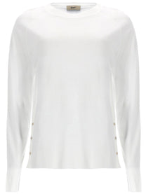 Herno Women's Sweater with Buttons Laterali White