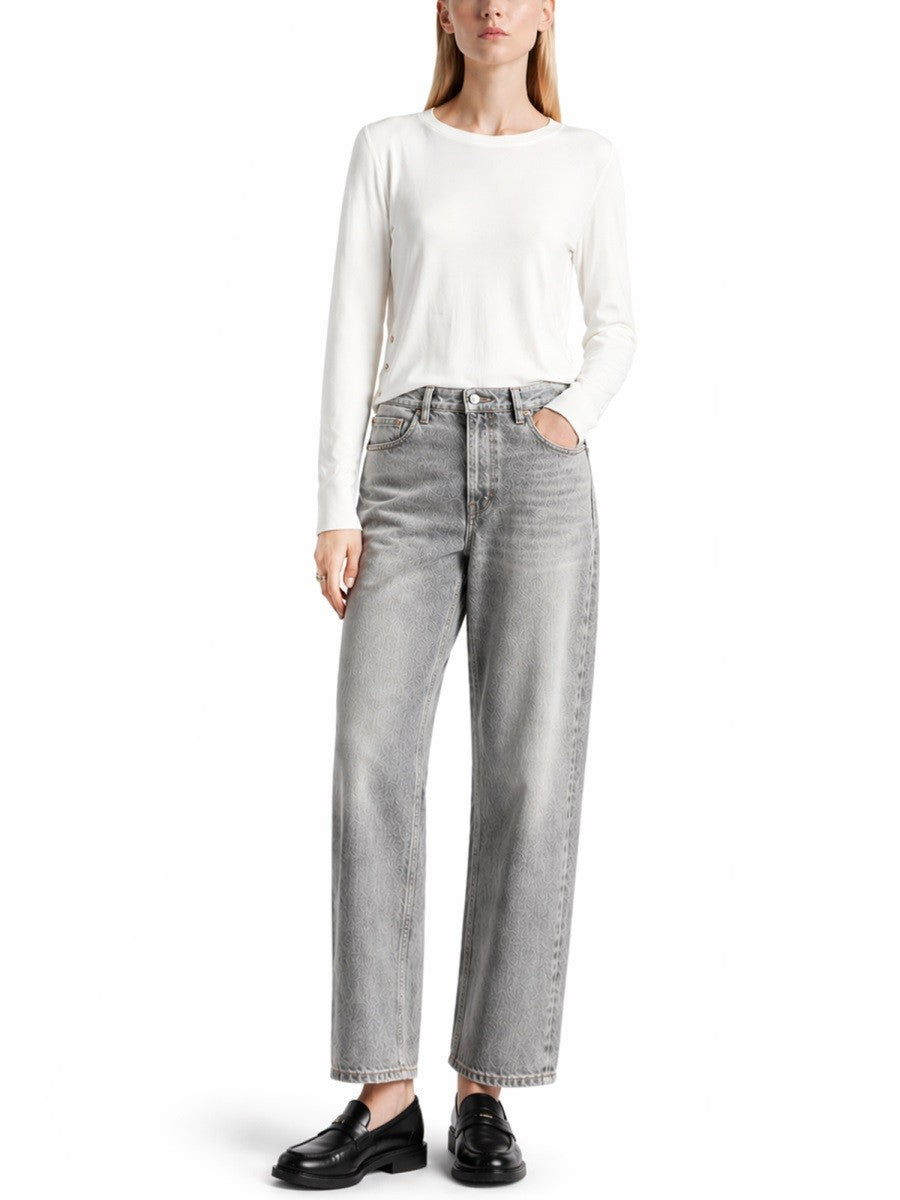 Herno Women's Sweater with Buttons Laterali White, view 2