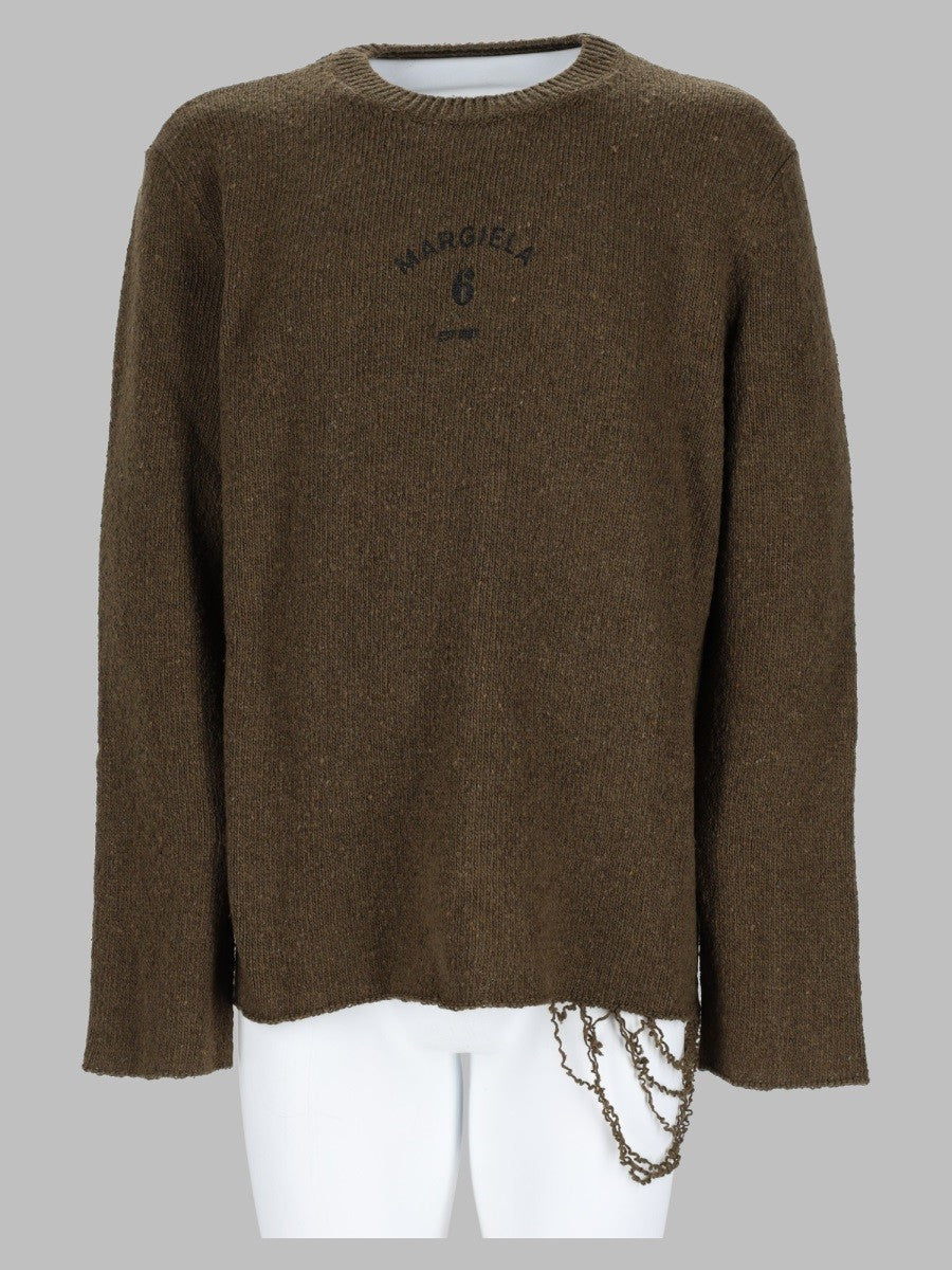 MM6 Maison Margiela Men's Maglia Con Brown
