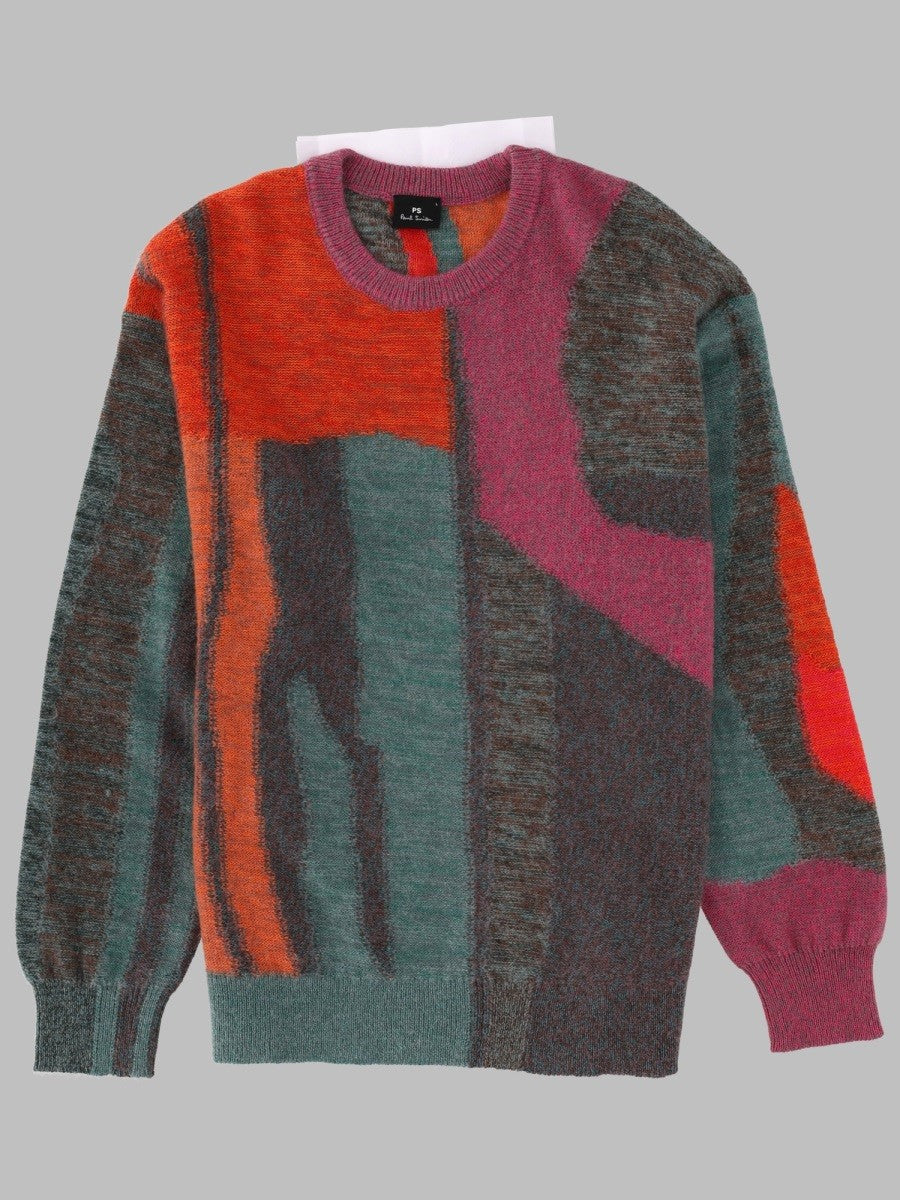 Ps By Paul Smith Men's Maglia Con Motivo Floreale Glitch Multicolor