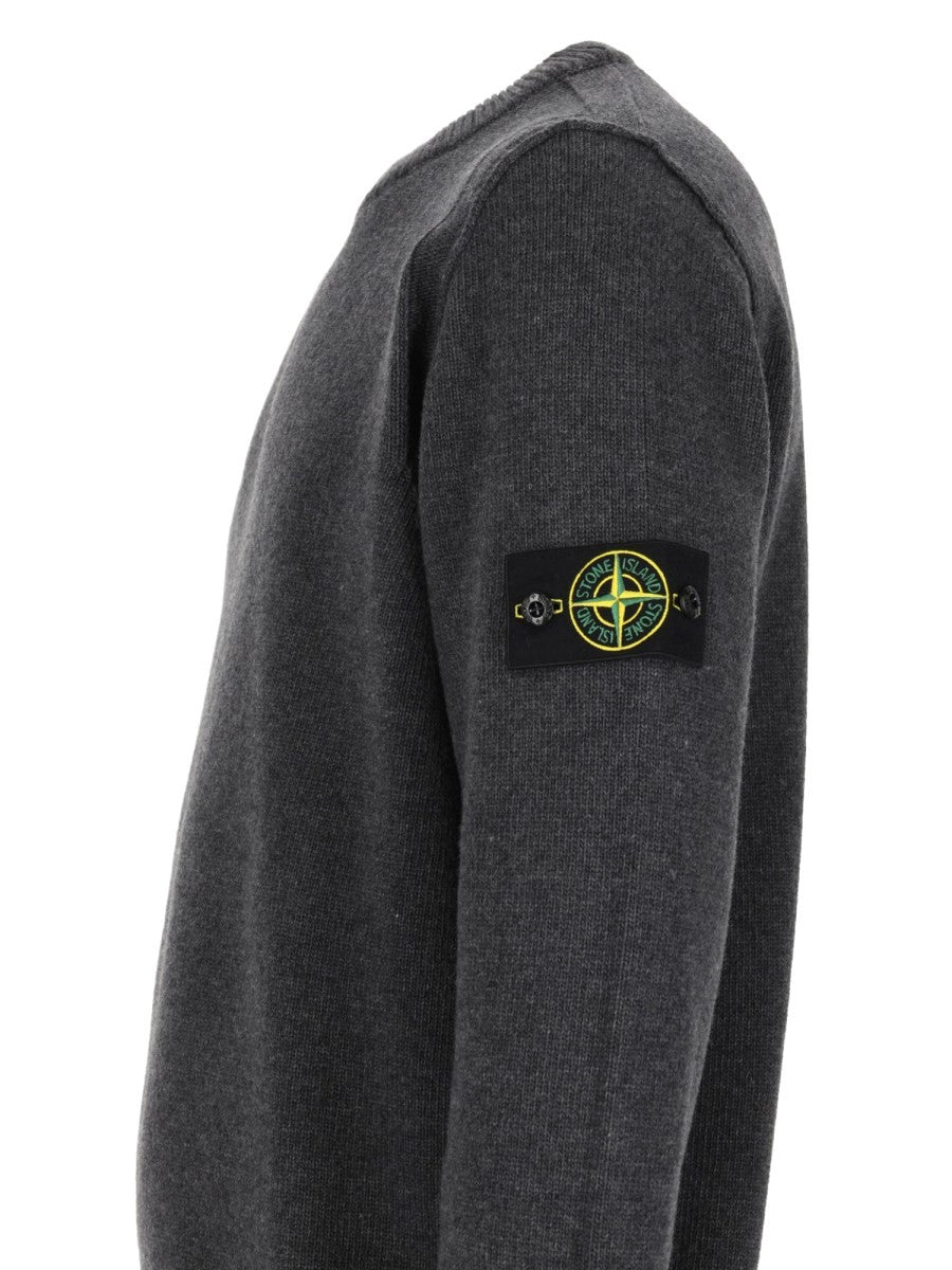 Stone Island Men's Maglia Con Patch Grey