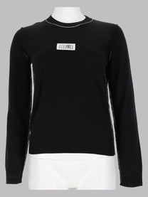 MM6 Maison Margiela Women's Maglia Con Patch Black