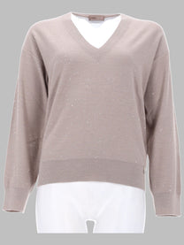 Herno Women's Maglia Con Scollo Beige