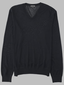 Tom Ford Men's Maglia Con Scollo Black