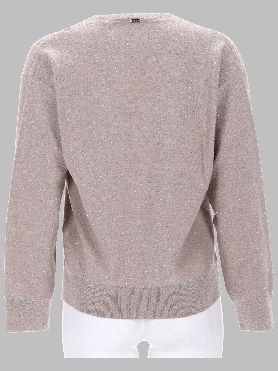 Herno Women's Maglia Con Scollo Beige