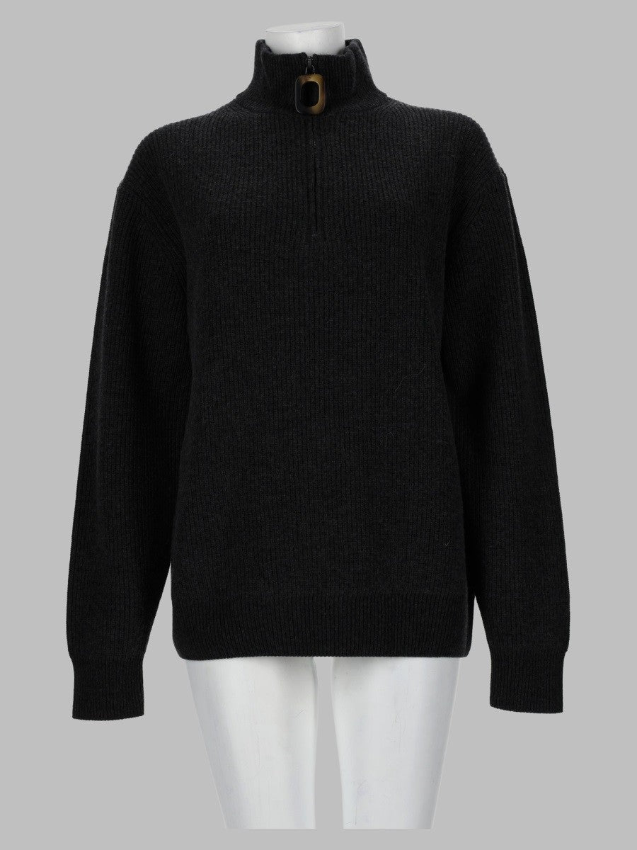 JW Anderson Unisex Maglia Con Zip Black