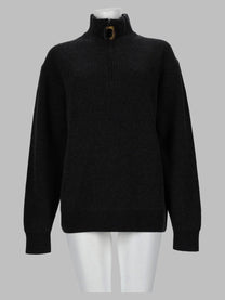 JW Anderson Unisex Maglia Con Zip Black