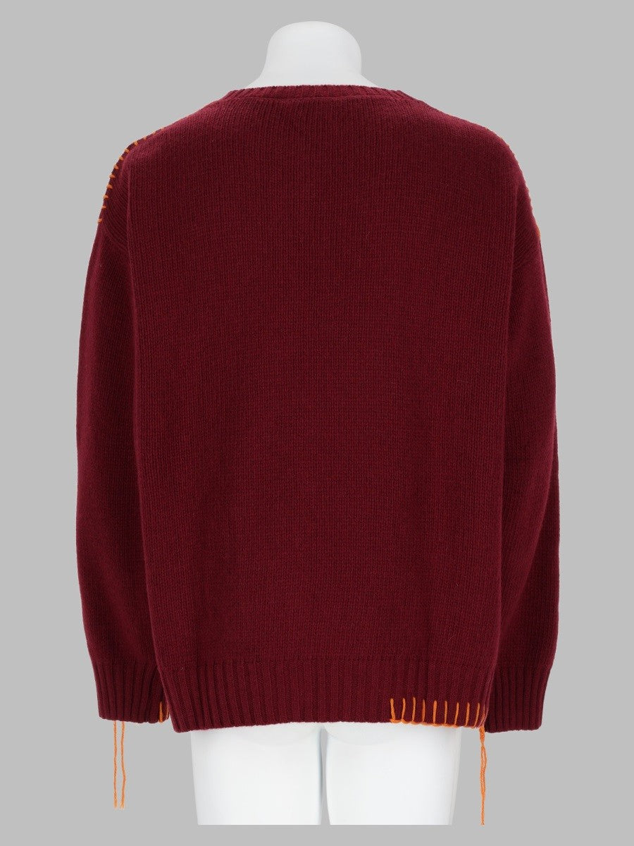Amish Supplies Men's Maglia Crew Crop in Lana Red