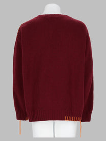 Amish Supplies Men's Maglia Crew Crop in Lana Red