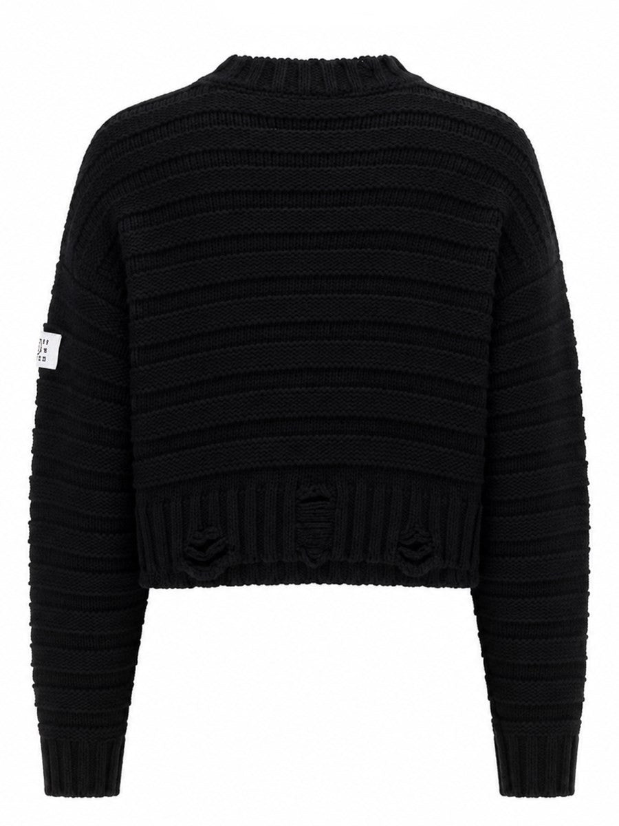 MM6 Maison Margiela Women's Maglia Cropped Black
