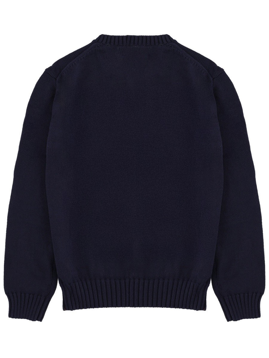 Polo Ralph Lauren Men's Maglia Flag in Cotone Blue