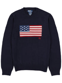 Polo Ralph Lauren Men's Maglia Flag in Cotone Blue