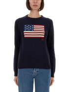 Polo Ralph Lauren Women's Flag Sweater Blue