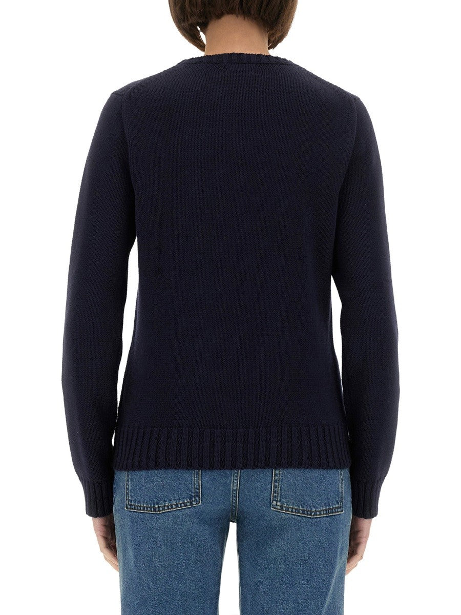 Polo Ralph Lauren Women's Flag Sweater Blue, view 3