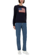 Polo Ralph Lauren Women's Flag Sweater Blue, view 2