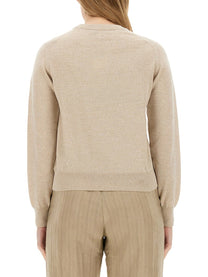 Maison Kitsuné Women's Maglia Fox Head Beige
