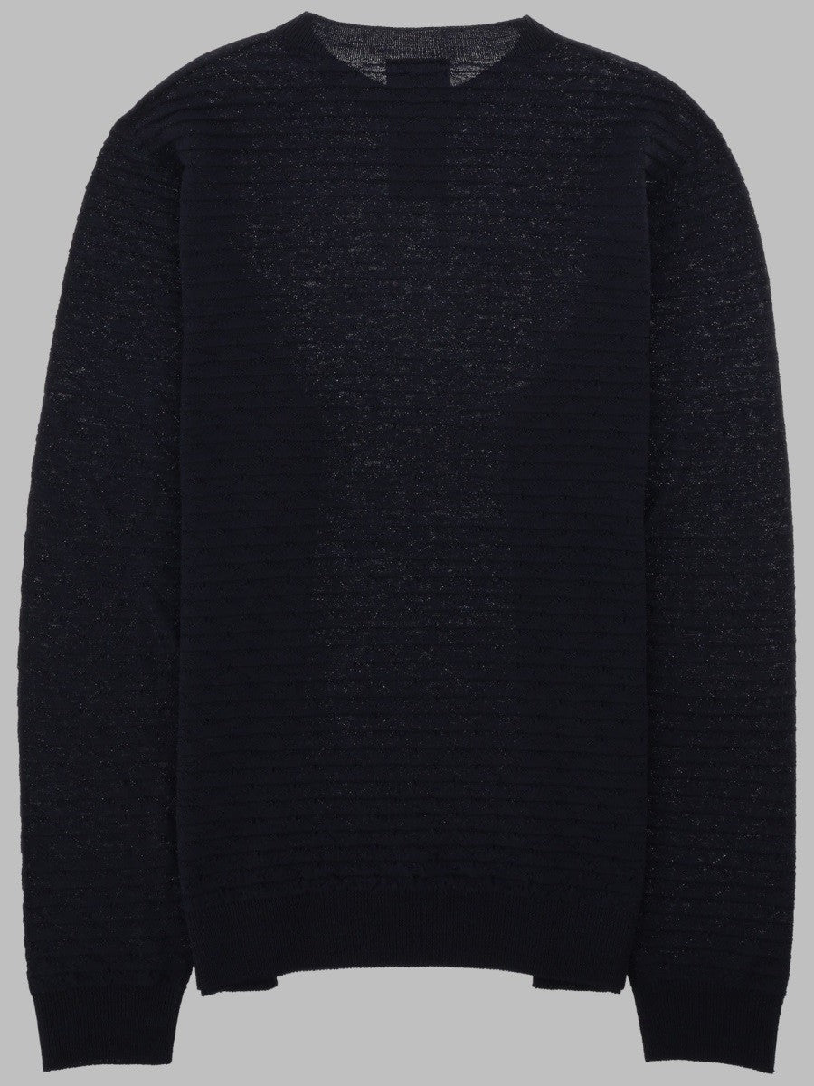 Giorgio Armani Men's Maglia Girocollo in Lana Vergine Blue