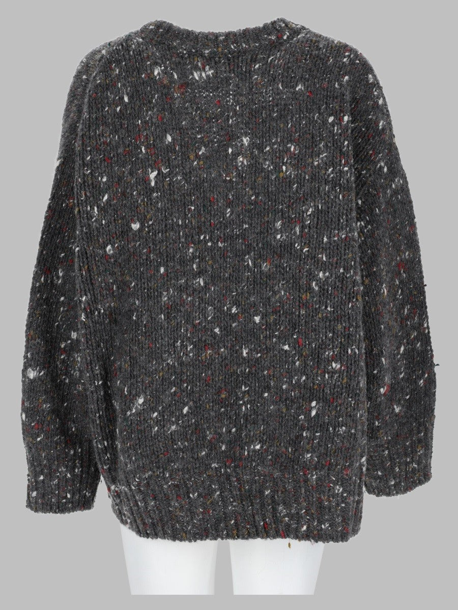 Alysi Women's Maglia Girocollo in Tweed Grey