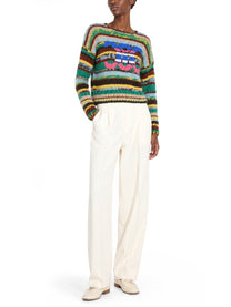 Celine Women's Maglia in Alpaca Moulinè Lana Multicolor