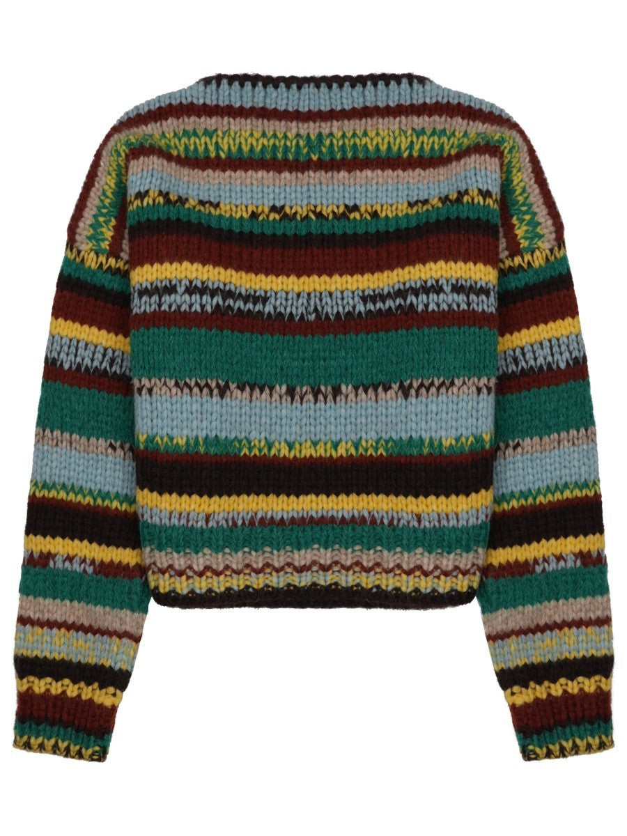 Celine Women's Maglia in Alpaca Moulinè Lana Multicolor