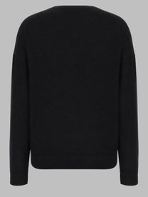 CO Women's Maglia in Cashmere Con Scollo Black