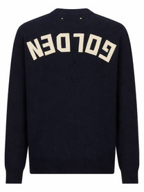 Golden Goose Men's Maglia in Cotone Con Blue