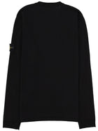 Stone Island Men's Cotton Sweater with Patch Black, view 2