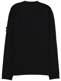 Stone Island Men's Maglia in Cotone Con Patch Black