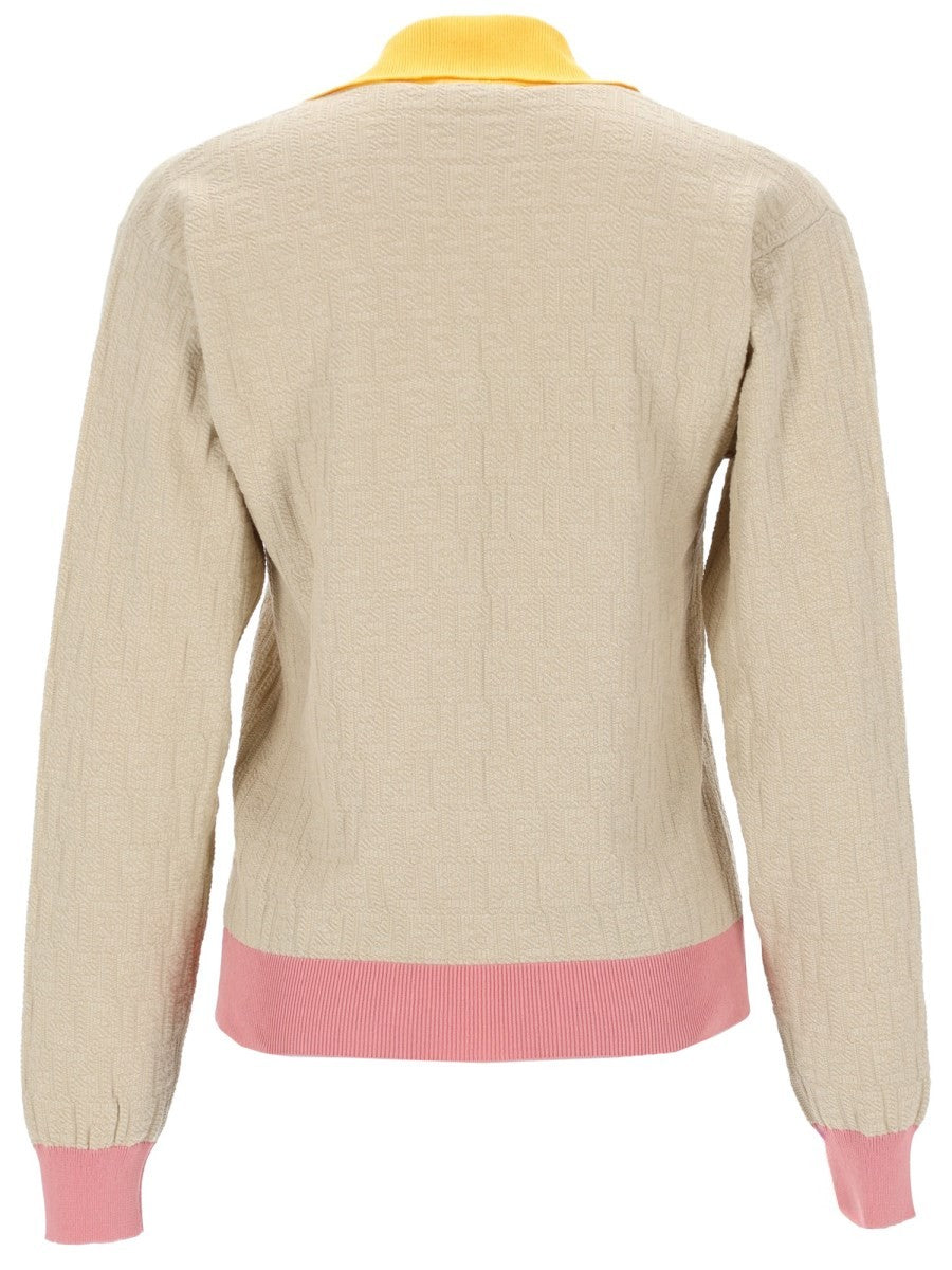 Fendi Women's Maglia in Cotone Seta Beige