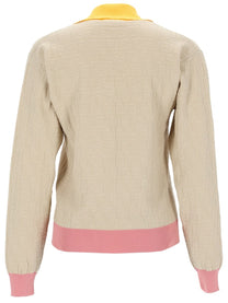 Fendi Women's Maglia in Cotone Seta Beige