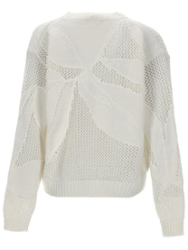 Max Mara Women's Maglia in Cotone Ricamato White
