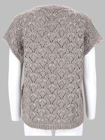 Fabiana Filippi Women's Maglia in Fettuccia DI Cotone Beige