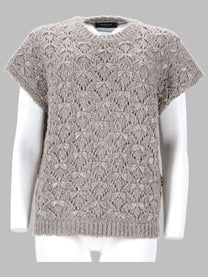 Fabiana Filippi Women's Maglia in Fettuccia DI Cotone Beige
