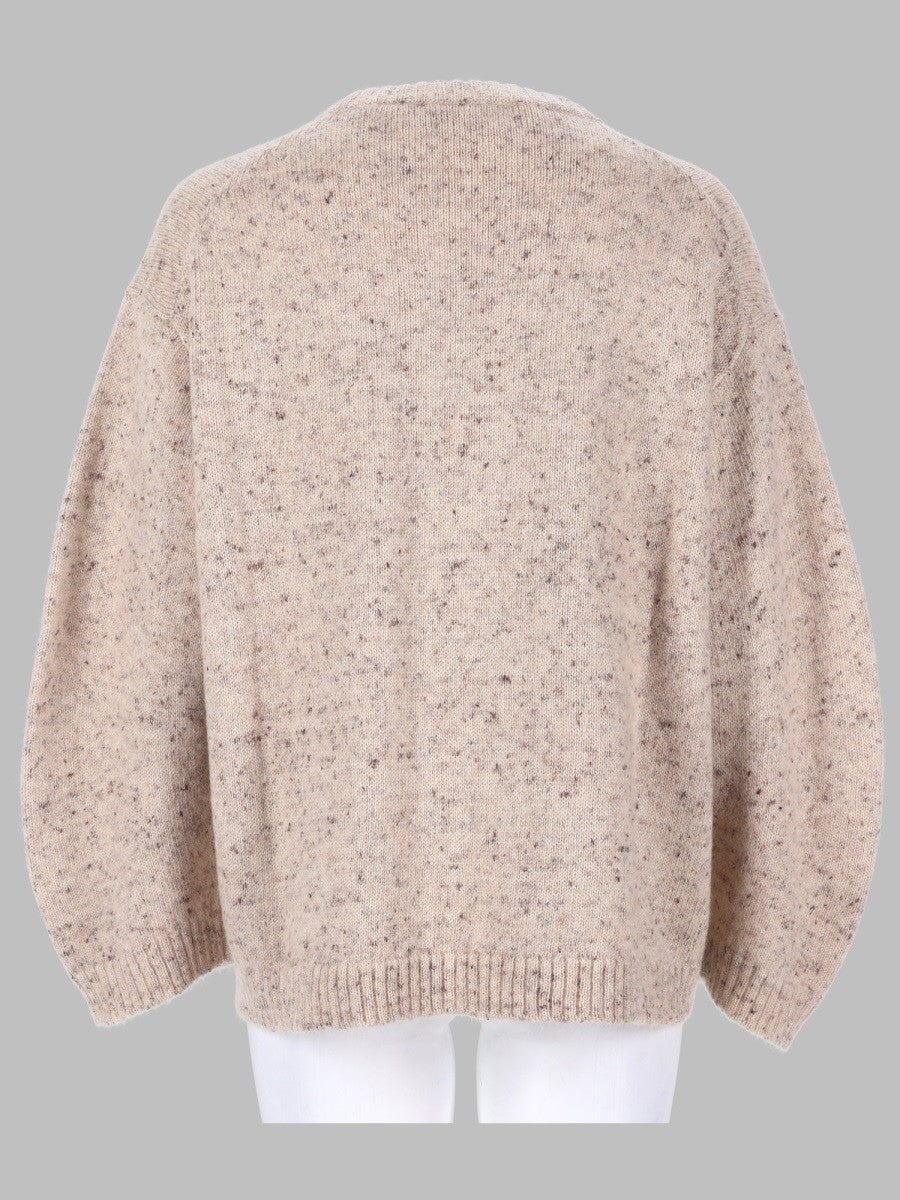 Fabiana Filippi Women's Maglia in Filato Bottonato Con Lurex Beige