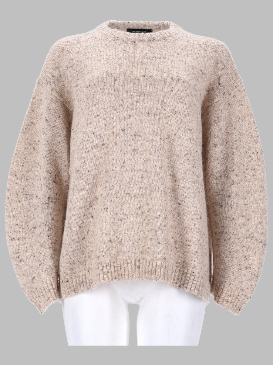 Fabiana Filippi Women's Maglia in Filato Bottonato Con Lurex Beige