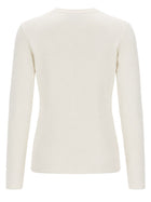 Max Mara Women's Filato Wool Sweater with Rilievo White, view 4