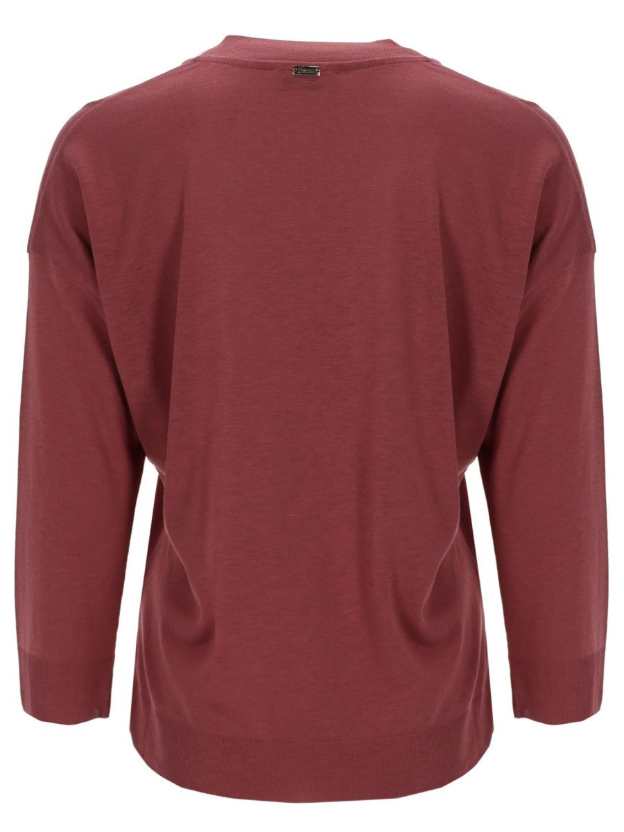 Herno Women's Maglia in Glam Knit Effect Red