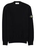 Stone Island Men's Wool Ribbed Sweater Black
