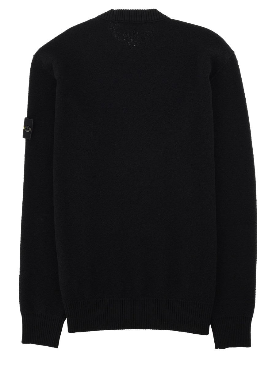 Stone Island Men's Maglia in Lana Costine Black