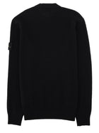 Stone Island Men's Wool Ribbed Sweater Black, view 2