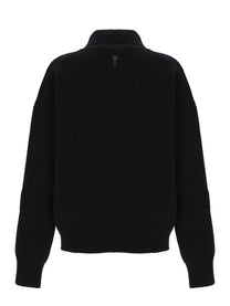 Ami Paris Women's Wool Sweater with Buttons Black, view 2