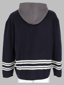 Emporio Armani Men's Maglia in Lana Con Cappuccio Blue